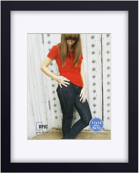 Picture Frames Made of Solid Wood and High Definition Glass Display Photos 4x6 with Mat or 5x7 Without Mat for Wall Mounting Dark Brown