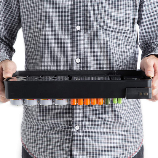 Portable Battery Organizer Storage Case with Battery Tester
