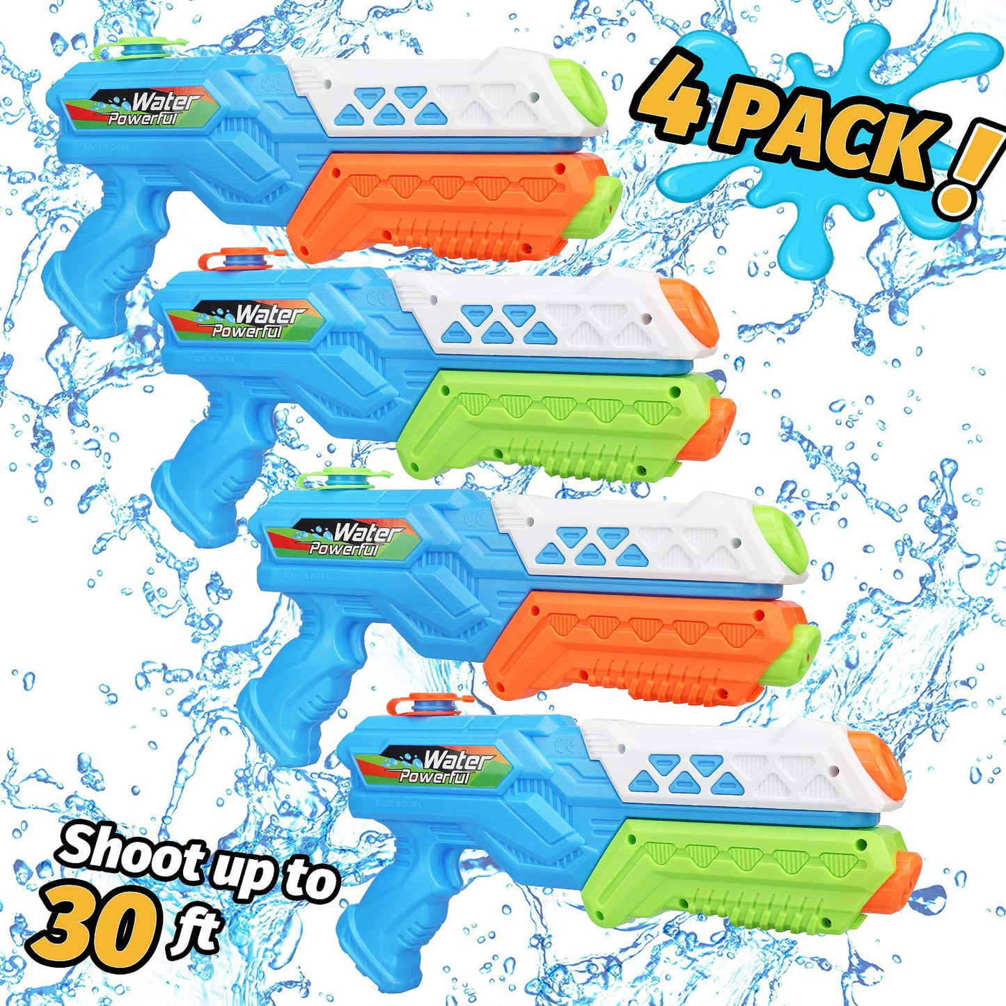 Toy Life Water Guns for Kids or Adults - 2 Pack Super Blaster Soaker Water Gun - Water Shooter Toy - Kids Outdoor Toys and Games for Boys, Girls - Pool Water Guns Summer Toy for Toddlers, Kids, Adults