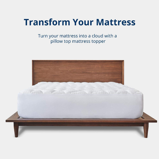 ViscoSoft Bamboo Mattress Pad Full | Extra Plush Pillowtop Mattress Topper - 18” Deep Pockets