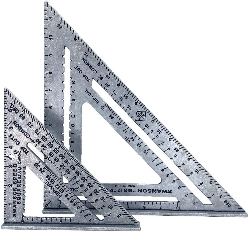 Swanson Tool Co S0101CB Speed Square Layout Tool with Blue Book and Combination Square Value Pack