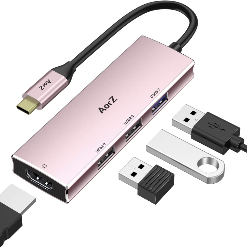 4 in 1 USB C Hub HDMI Adapter with 4K HDMI