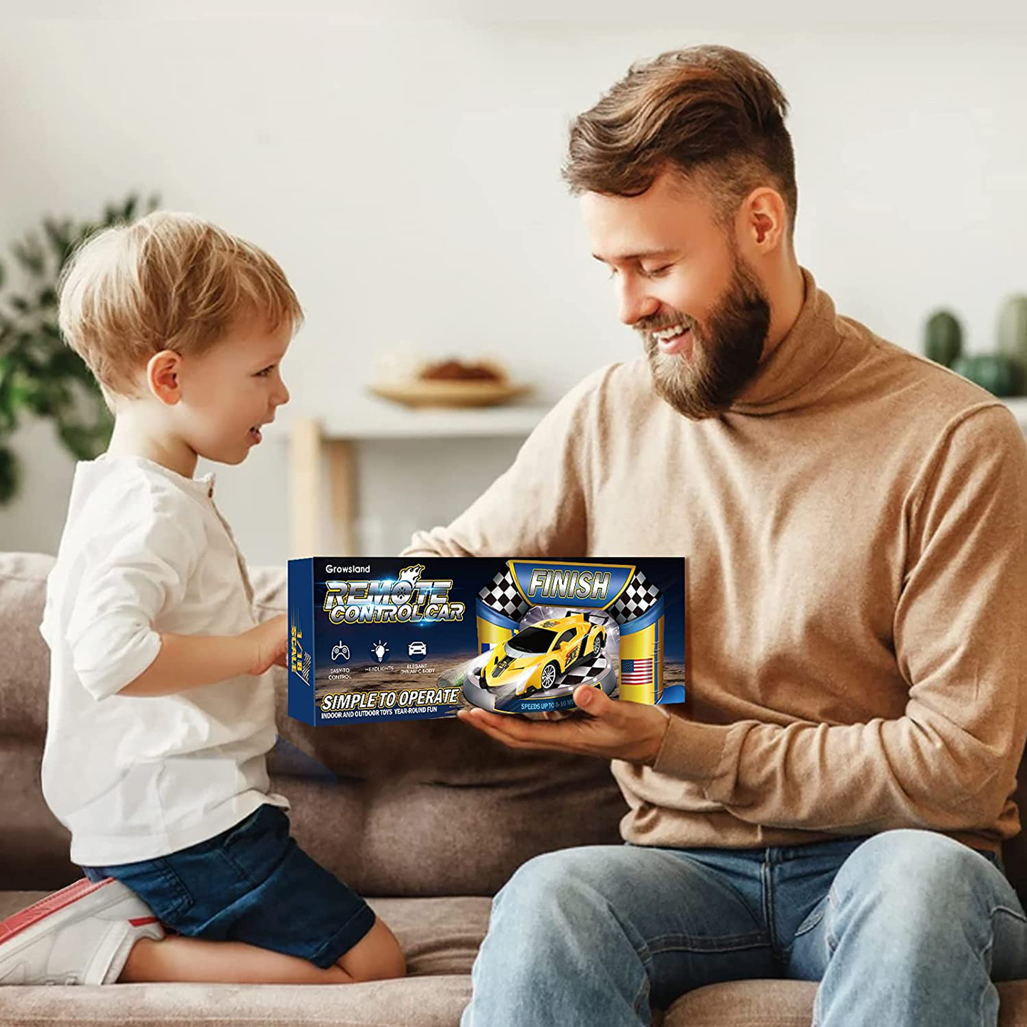 Growsland Remote Control Car RC Cars Xmas Gifts Toys for Kids 1/18 Electric Sport Racing Hobby Rc Crawler Toy Car Model Vehicle for Boys Girls Adults Included Rechargable Batteries (Silver)