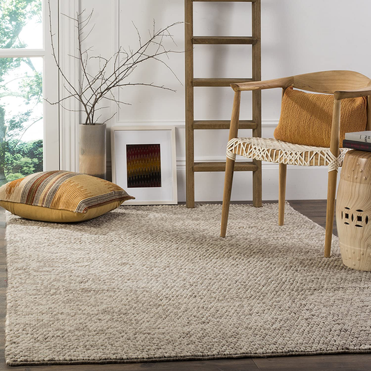 Safavieh Natura Collection NAT620B Handmade Premium Wool Runner, 2' x 6' , Beige