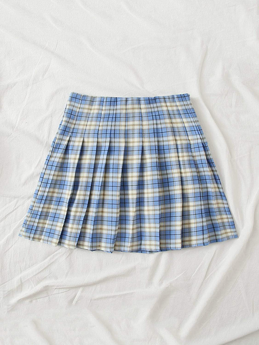 SOLY HUX Women's Plus Size Elastic Waist Flared Casual Mini Skater Skirt