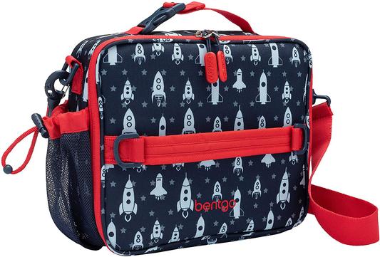 Bentgo Kids Prints Lunch Bag - Double Insulated, Durable, Water-Resistant Fabric with Interior and Exterior Zippered Pockets and External Bottle Holder- Ideal for Children of All Ages (Fairies)