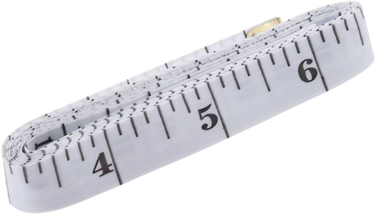 Soft Tape Measure Double Scale Body Sewing Flexible Ruler for Weight Loss Medical Body Measurement Sewing Tailor Craft Vinyl Ruler, Has Centimetre Scale on Reverse Side 60-inch(White)
