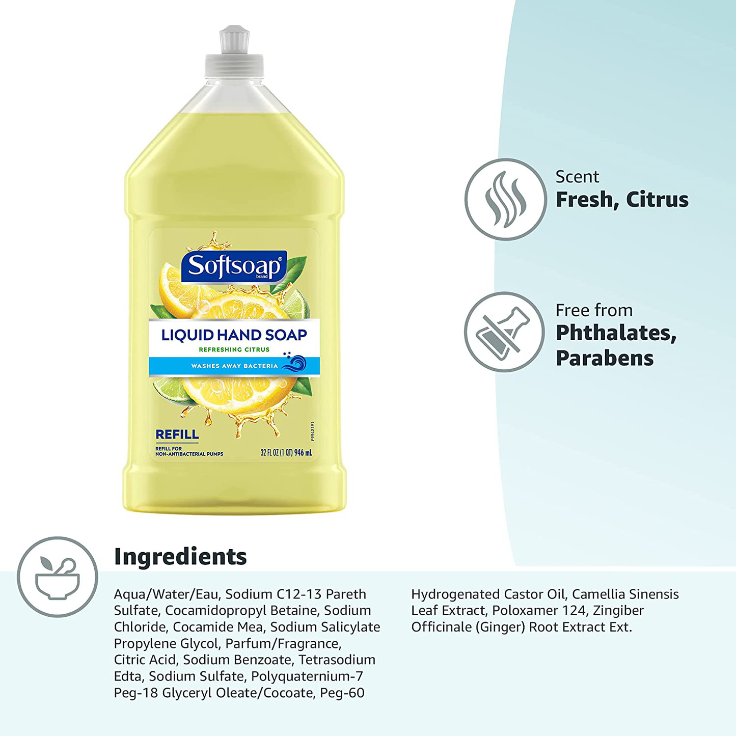 Softsoap Liquid Hand Soap Refill, Aquarium Series - 32 fluid ounces (6 Pack)