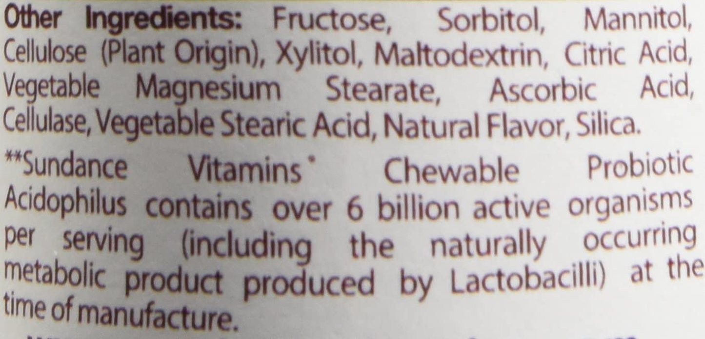 Sundance Chewable Probiotic, 60 Count