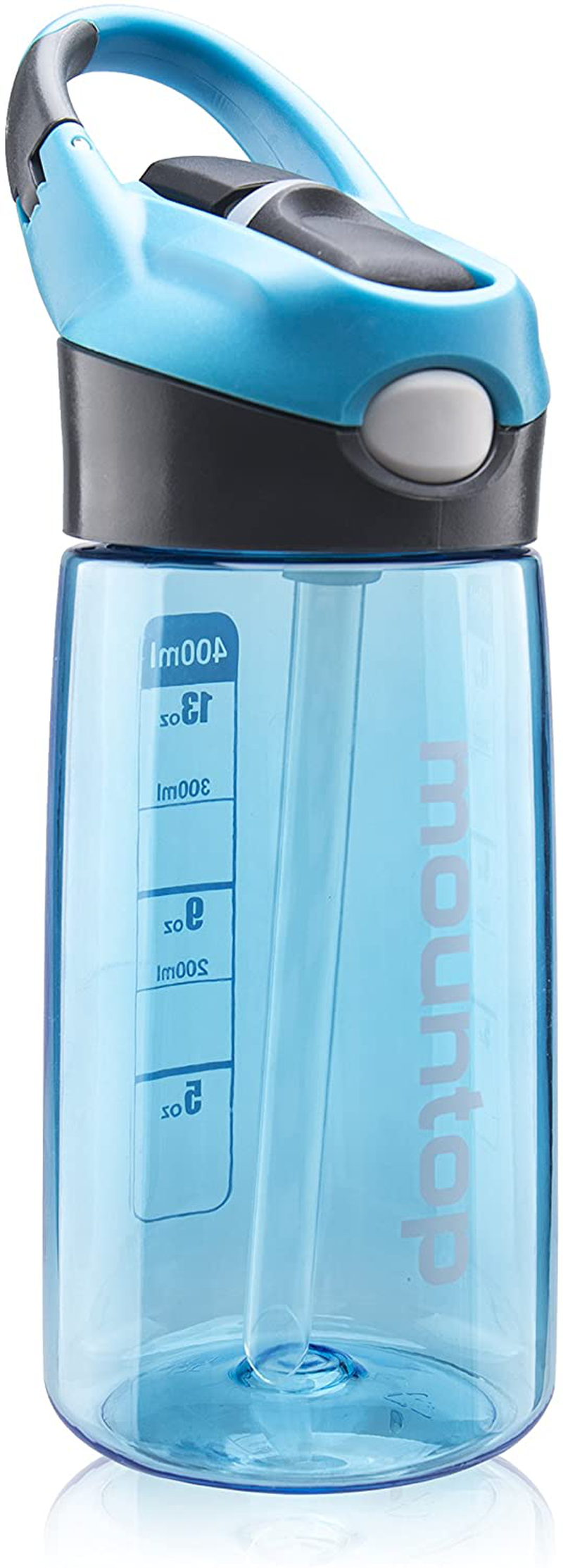 mountop Kids Water Bottle with Straw Lid and Handle, Easy Use for Girls and Boys for School, BPA-Free 14oz 400ml
