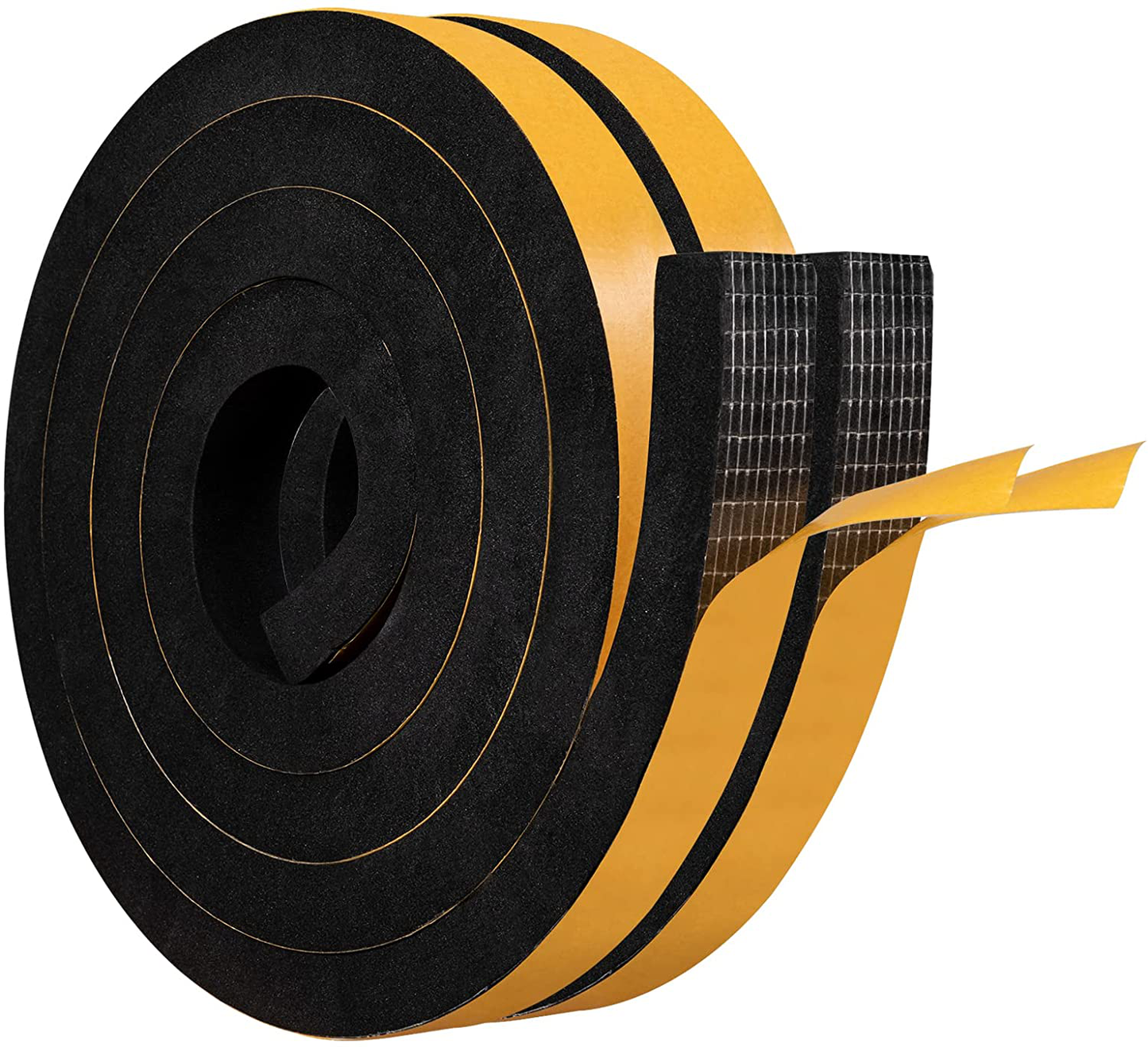 Weather Stripping Door Seal Strip with Self Adhesive Foam Tape Soundproof Door Draft Stopper for Doors Windows and Shower Glass Gaps