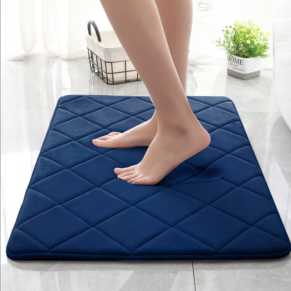 Memory Foam Bath Mat Skid Resistant Absorbent Bathroom Rug Carpet Machine Washable