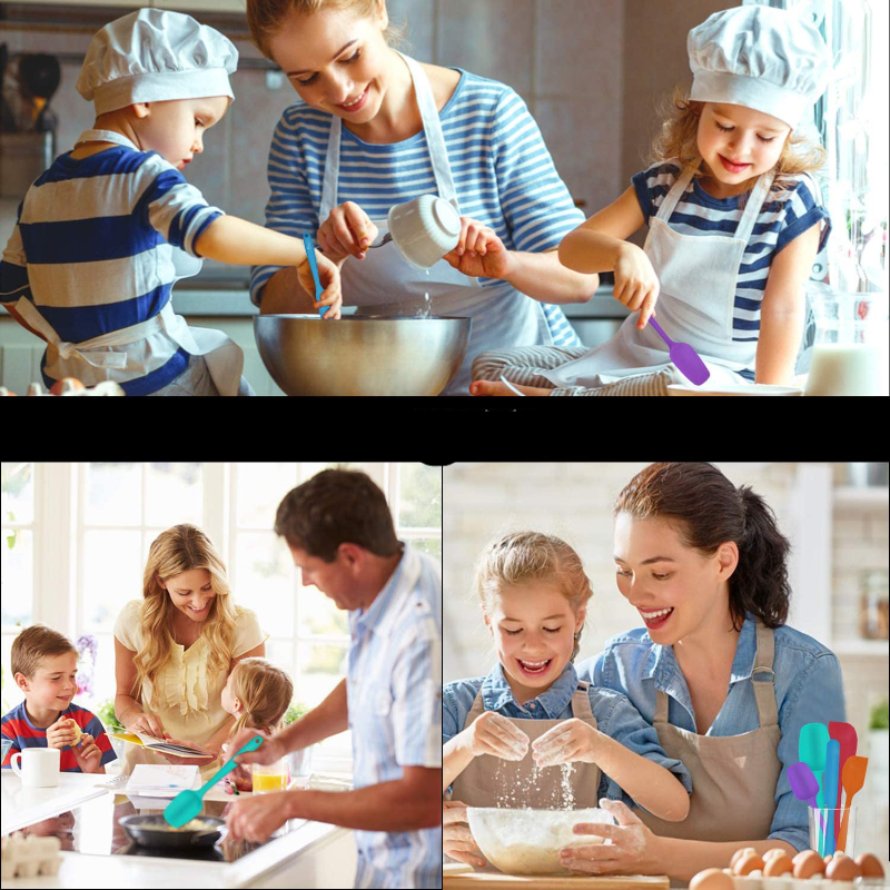 5 Piece Food Grade Silicone Spatula Set
