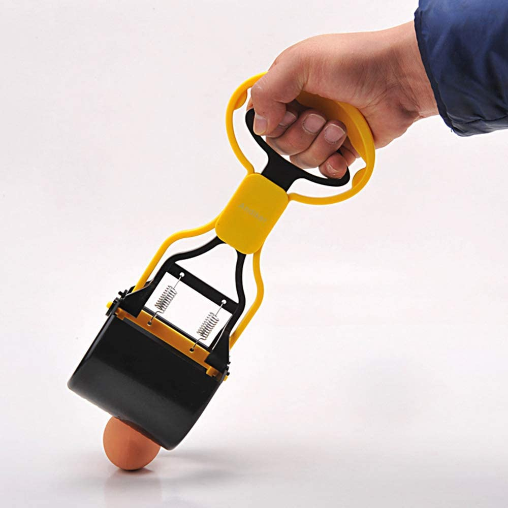 Pooper Scooper for Pets, Portable Pet Waste Scooper, Dog Jaw Scoop with Long Handle for Pet Waste Pick Up(Blue)