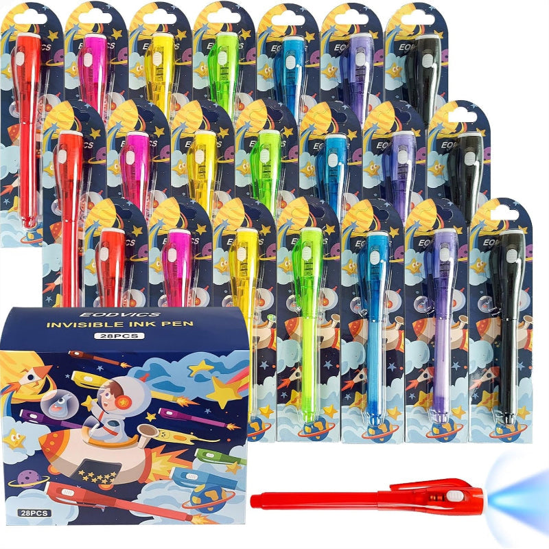 Invisible Ink Pens with UV Light, Spy Magic Markers for Secret Messages