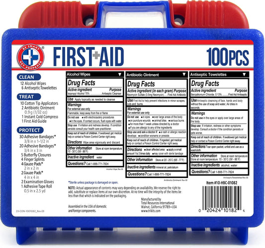 Be Smart Get Prepared 100 Piece First Aid Kit