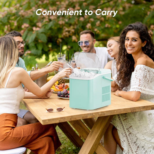 Countertop Ice Maker – Portable Ice Machine 26lbs/Day Fast 6-Min Ice with Self-Cleaning