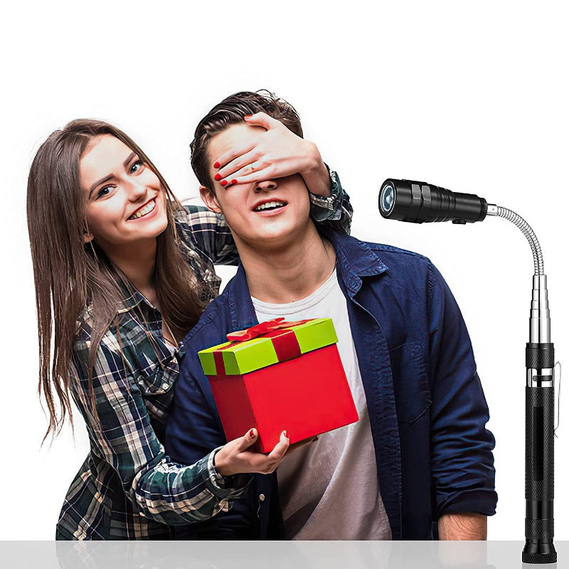 LED Retractable Magnetic Pick-up Tool, Retractable Flashlight