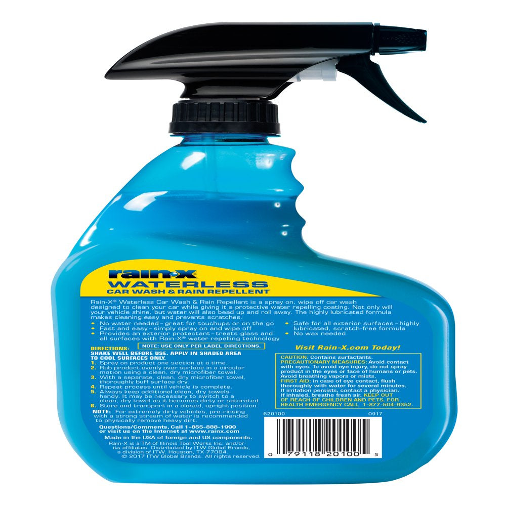 Rain-X Waterless Car Wash & Rain Repellent 32 Fl Oz, - 620100W