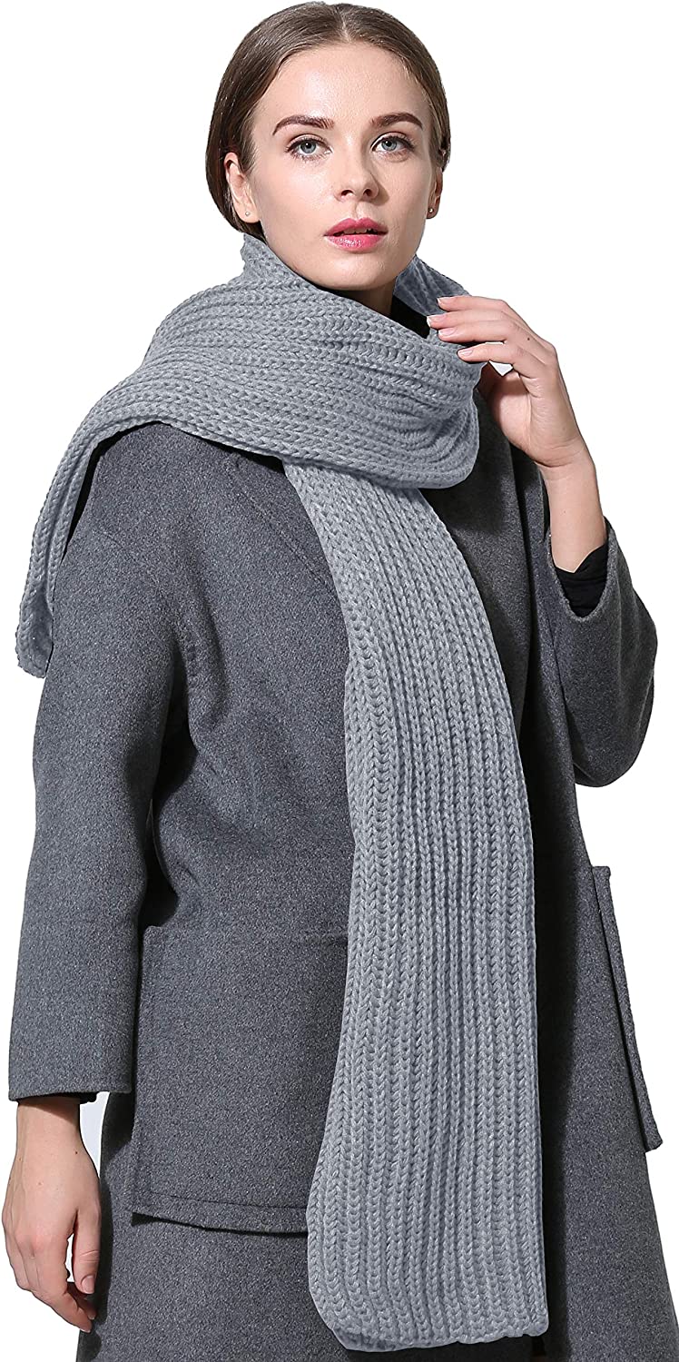 Women Men Winter Thick Cable Knit Wrap Chunky Warm Scarf