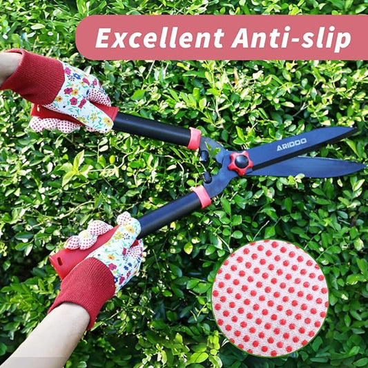 4-Pack Women’s Gardening Gloves – Soft Floral Garden Gloves, Cute and Comfortable for Yard & Planting