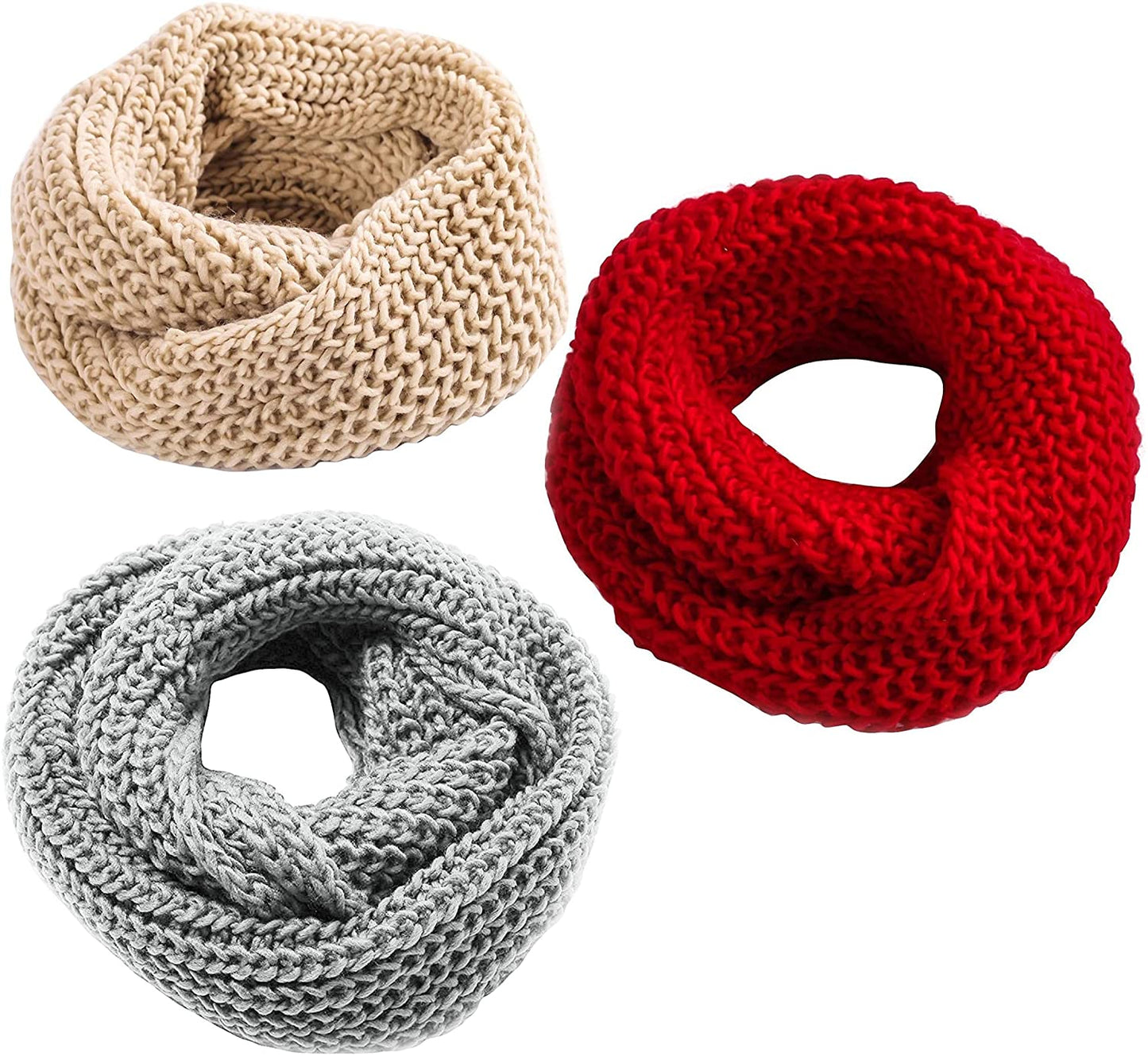 Jemis Women' s Super Soft Winter Knit Warm Infinity Scarf