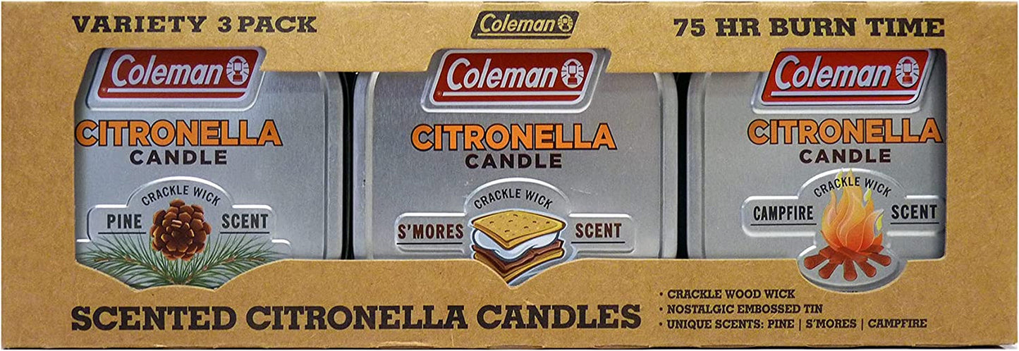 Scented Outdoor Citronella Candle with Wooden Crackle Wick - 6 oz