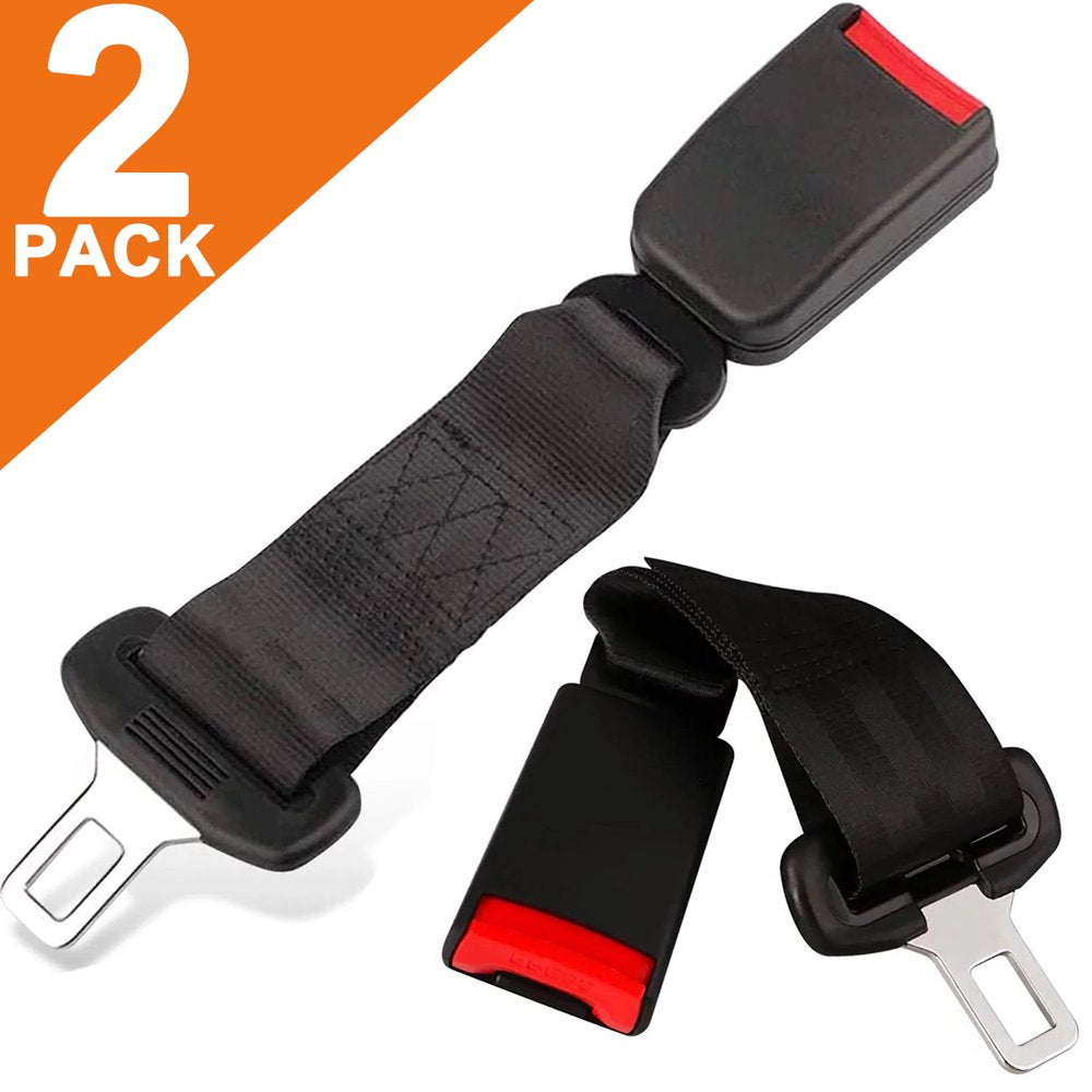 2 Pack 10.2-Inch Seat Belt Extender for Cars Universal Seat Belt Car Buckle Extension Buckle up (7/8" Tongue Width)