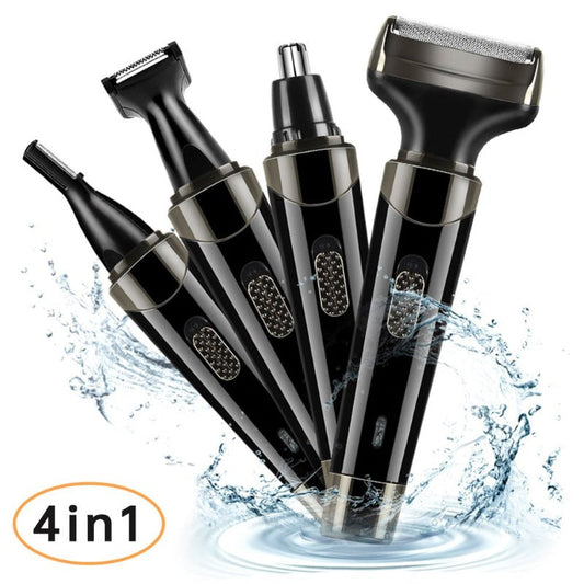 4-in-1 Rechargeable Shaver Waterproof Painless Epilator Nose Hair Removal, Facial, Body, Bikini, Eyebrow, Beard, Sideburn, Mustache,Trimmer