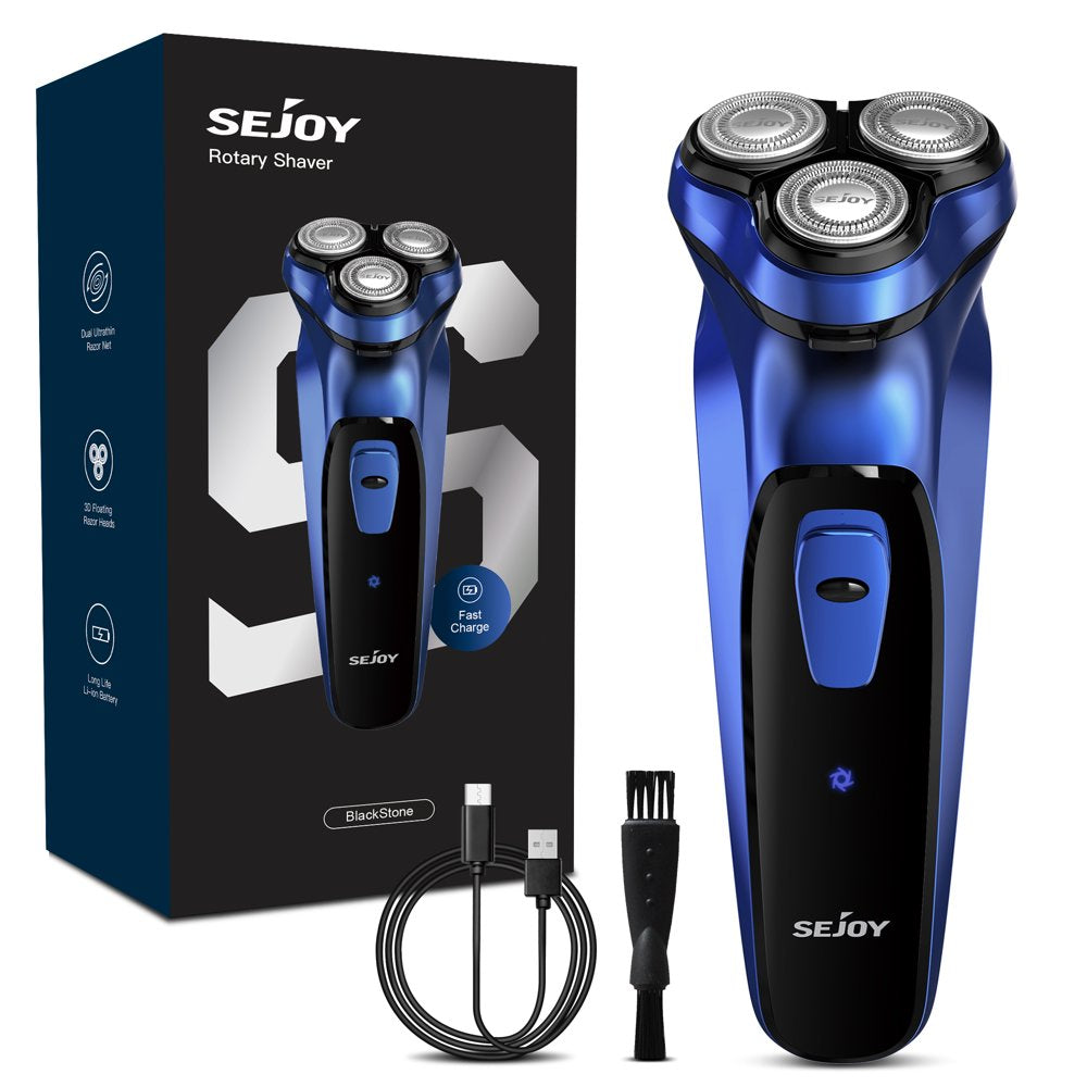 Men's 3 Head Electric Shaver Razor Beard Trimmer, Portable Electric Rotary Shaver Cordless & Rechargeable