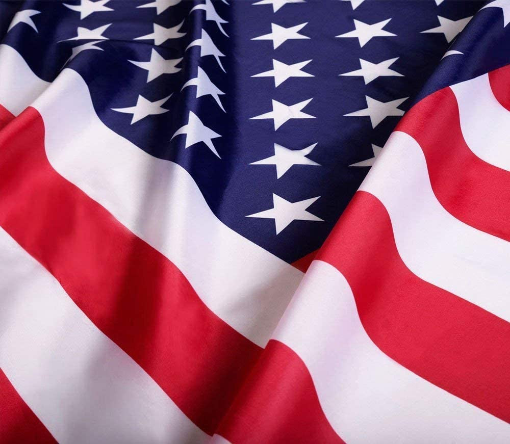 American Flag 3x5 Foot - Fade Resistant US Polyester USA Flags with Brass Grommets 3 X 5 Feet