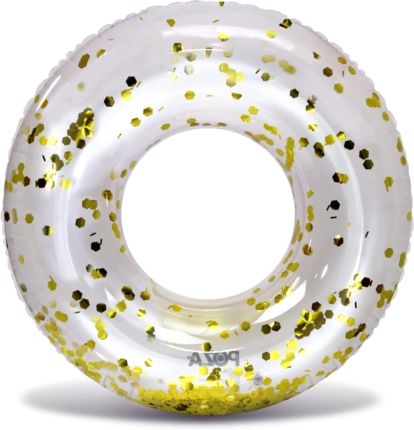 Inflatable Pool Float Tube Confetti 36 Inches Premium Swim Ring Heavy Duty Vinyl Flotation Pool Floats Toy for The Beach, Party, Vacation, UV Resistant - Pool Party