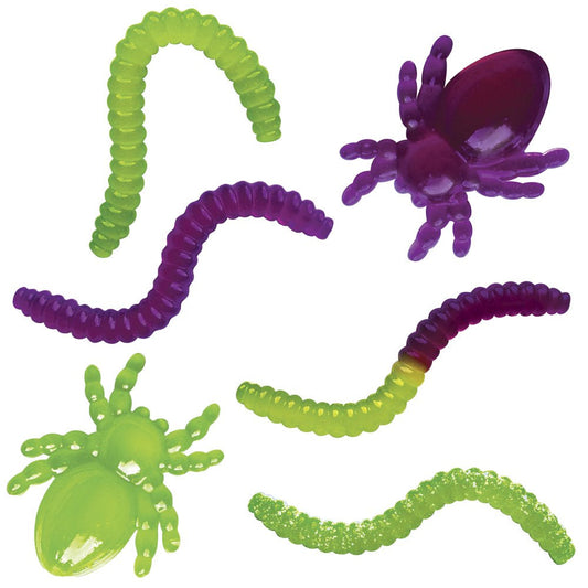 Gross Gummy Candy Lab: Worms and Spiders - Green Apple and Mixed Berry Candy Mix