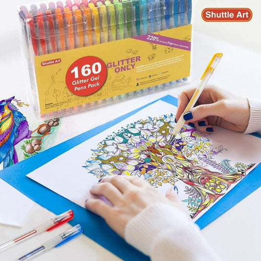 160 Pack Glitter Gel Pens Set