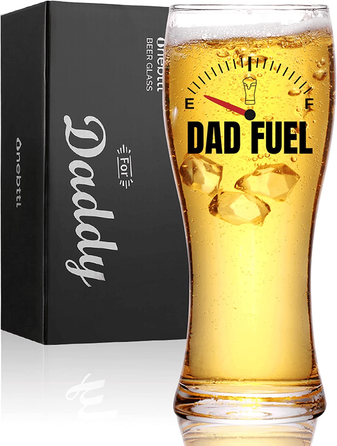 Dad Beer Glass, Gifts for Dad on Father's Day, Birthday from Daughter, Son, 15oz Pint glass, Beer mug, You are the best dad in the world, Onebttl