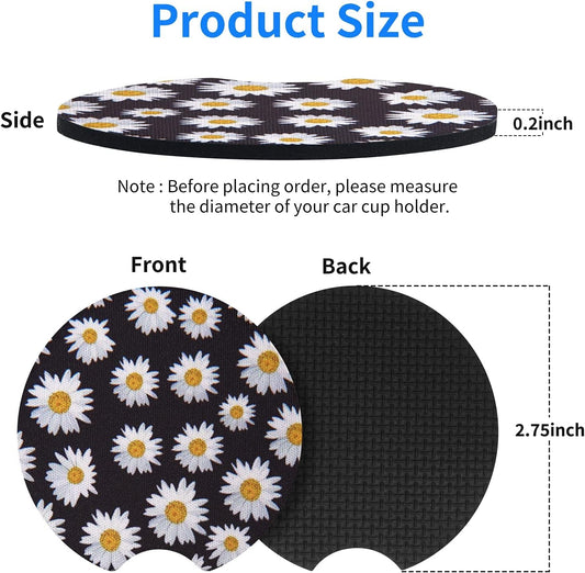 2 Pack Car Coasters for Cup Holders