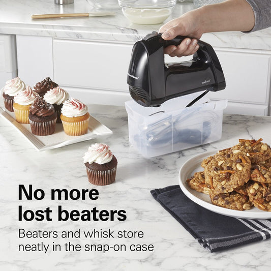 6 Speed Hand Mixer, Quick Burst with Storage Case