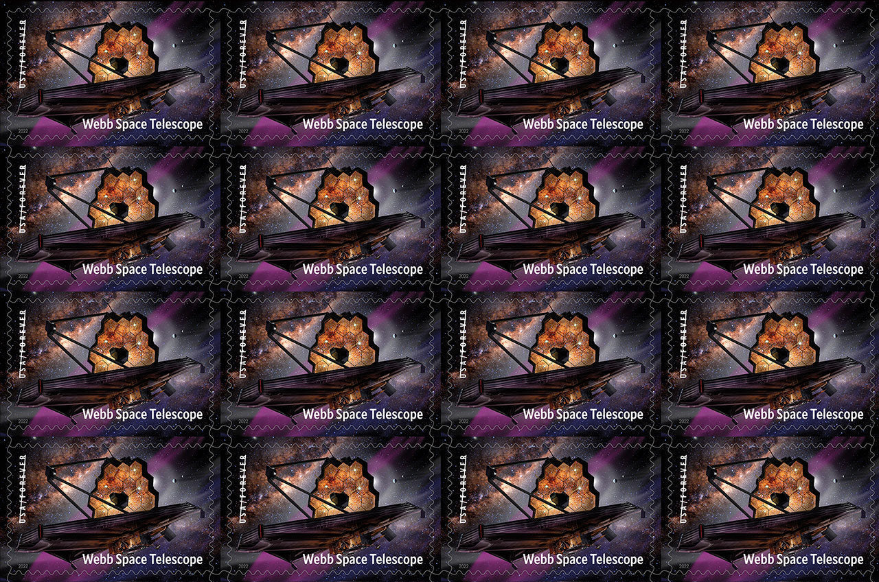 USPS Charles James Webb Space Telescope Forever Stamps - Sheet of 20 Postage Stamps