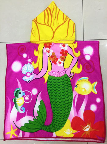 New Carton Hooded Baby Towels Kids Microfiber Bathrobe Bath Towel Infant Blanket Neonatal Children Kinderen Handdoeken