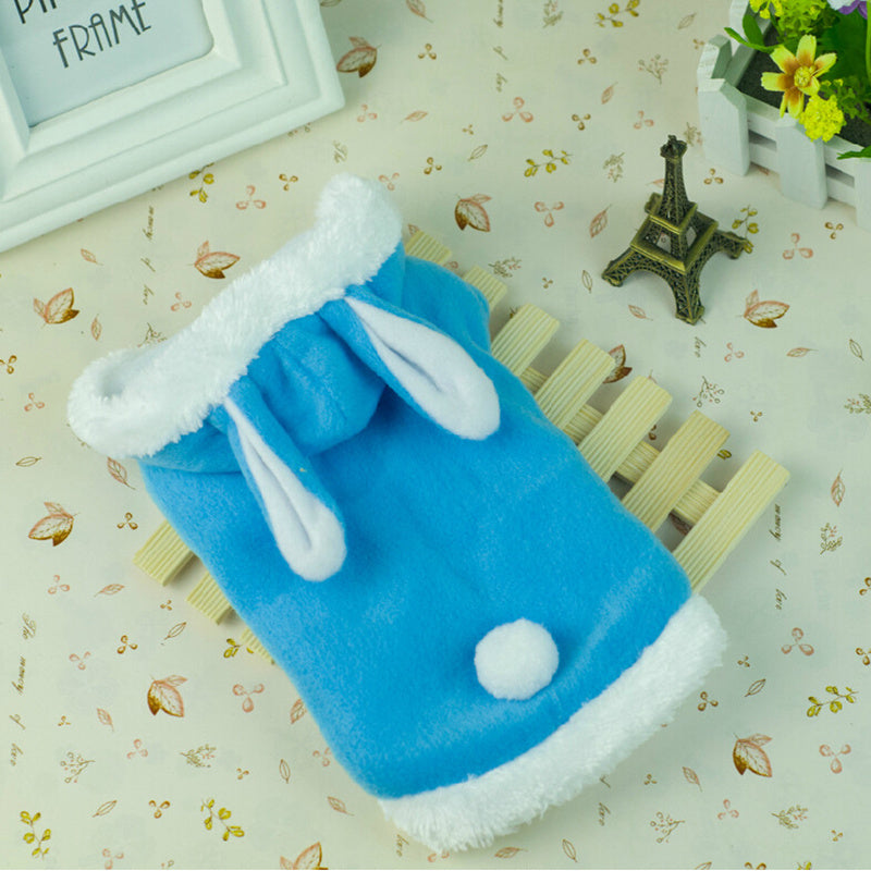 Warm Comfortable Thickened Cat Costumes Rabbit suit clothes windproof Pet Product Cute Bunny suit For Cat Winter