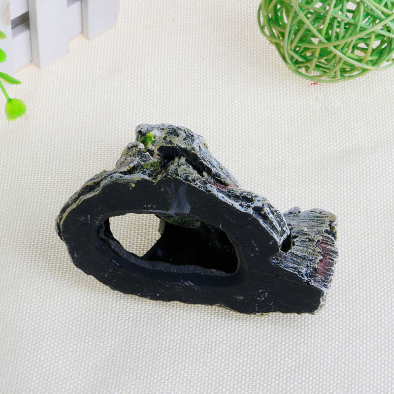 New 1PC Mountain View Aquarium Decoration Moss Tree House Resin Cave Fish Tank Ornament Decor Landscap Decorative