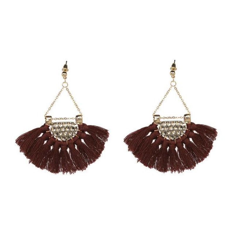 Women's Cotton Tassel Bohemia Earrings