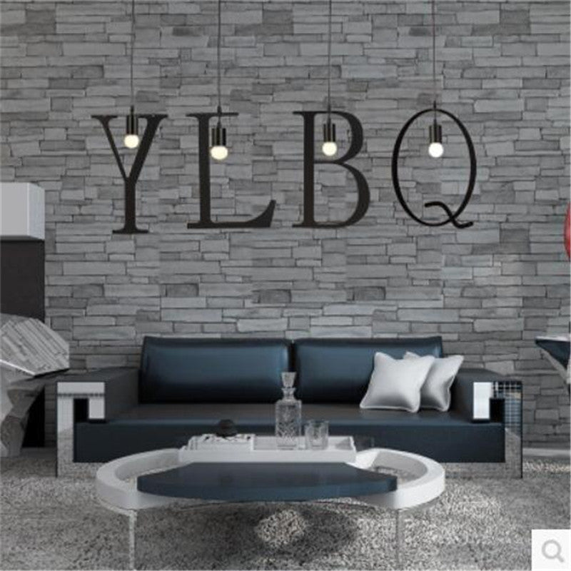Nordic Iron DIY Letter Pendant Light
