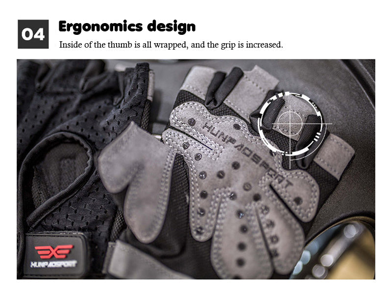 Fitness Half-Finger Shockproof Non-Slip Weightlifting Gloves