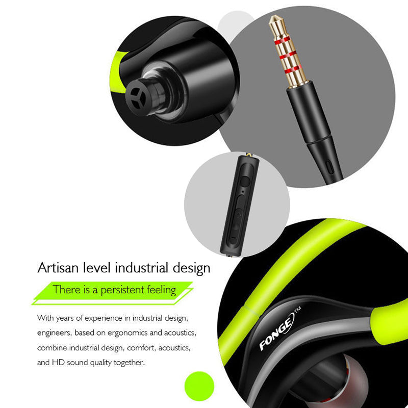 Super Bass Sweatproof Ear Hook Fitness Headphones
