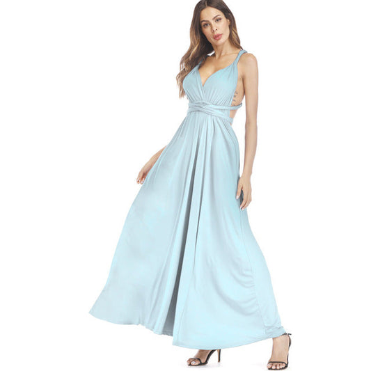Aonibeier Women Maxi Club Dress Bandage Long Party Multiway Swing Dresses Convertible Infinity Robe Longue Famle