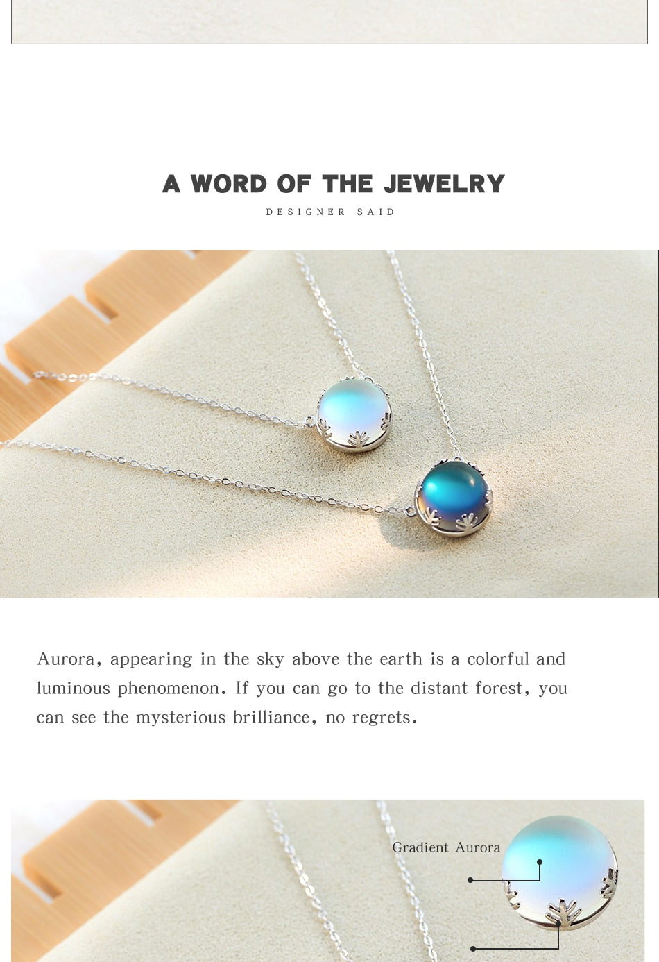 Women's Aurora Pendant Necklace Halo Crystal Gemstone