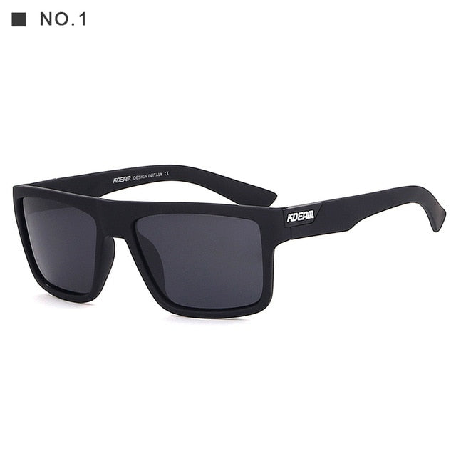 Men's Sports Sunglasses Polarized UV400 Square Frame and Cleaning Cloth