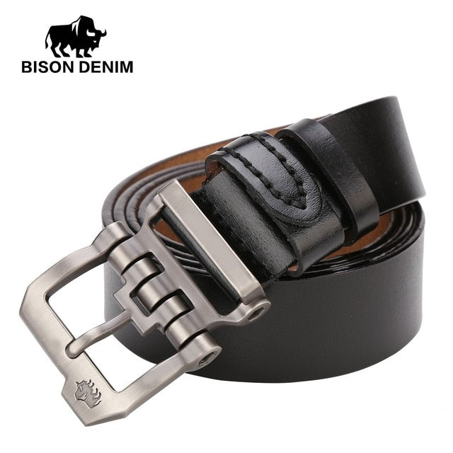 Men’s High Vintage Denim Leather Belt