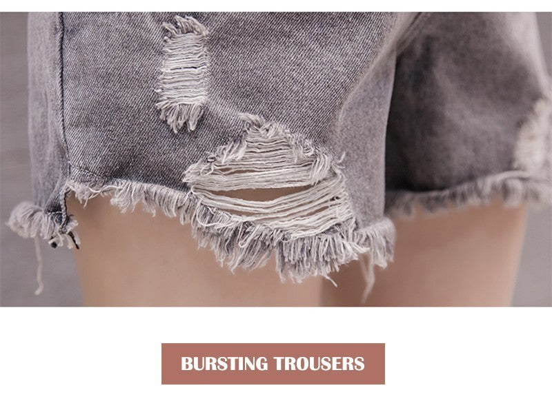 Woman's Denim Maternity Shorts